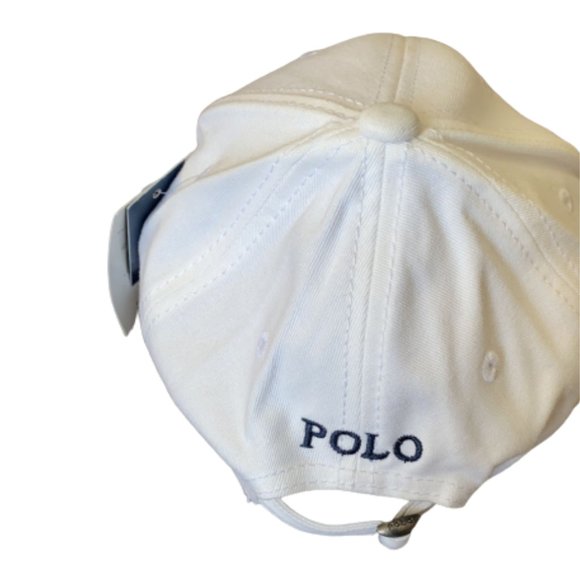 NWT Polo Ralph Lauren White Classic Cotton Baseball Cap Logo Embroidered - Picture 2 of 3